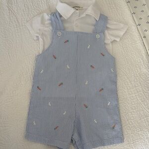 Kids Blue Striped Matching Set